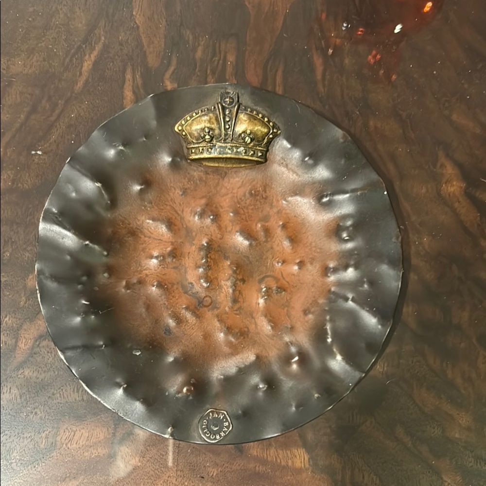 Jan Barboglio Bronze and Gold Crown Plate